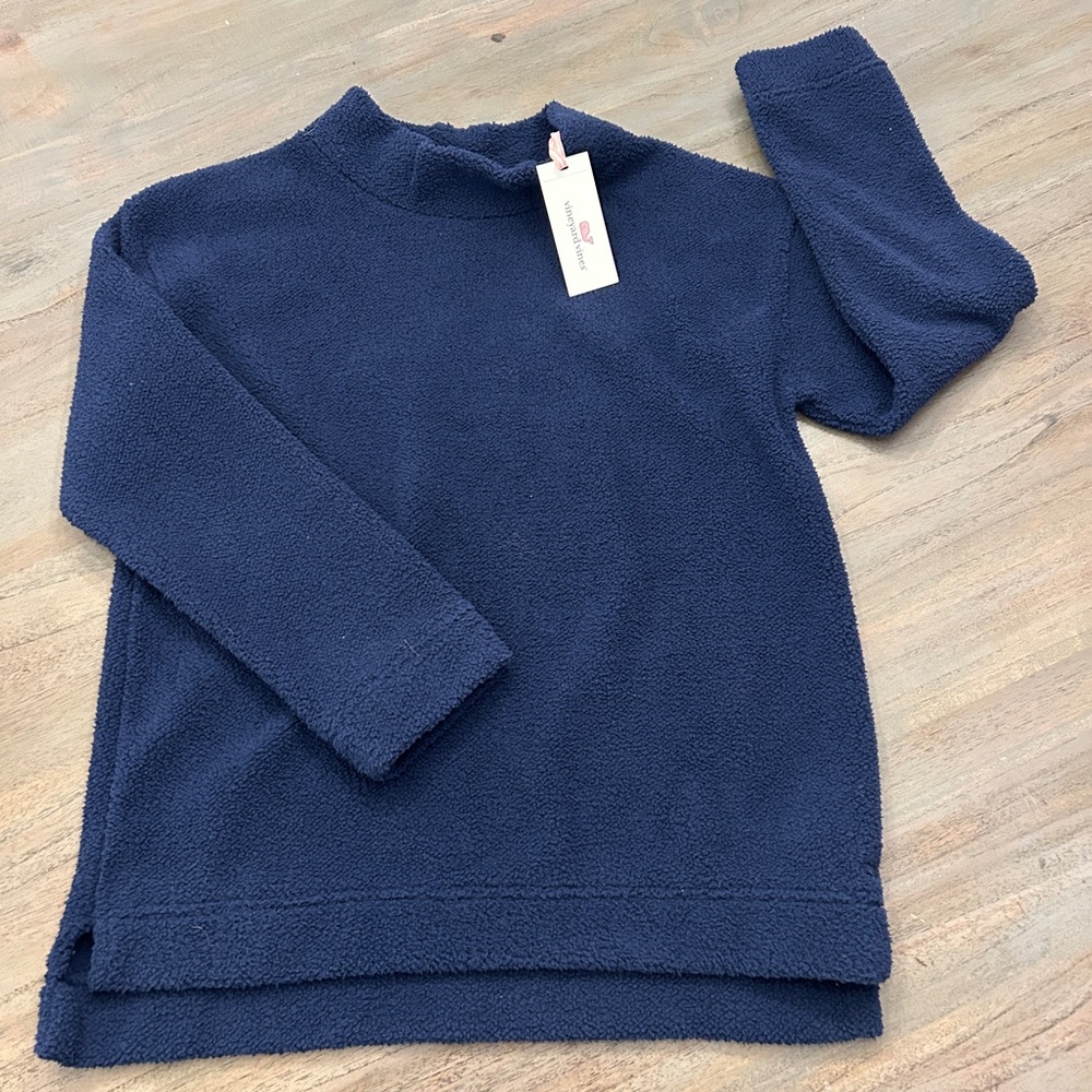 Girls Vinyard Vines mock neck fleece pull over NEW WITH TAGS!